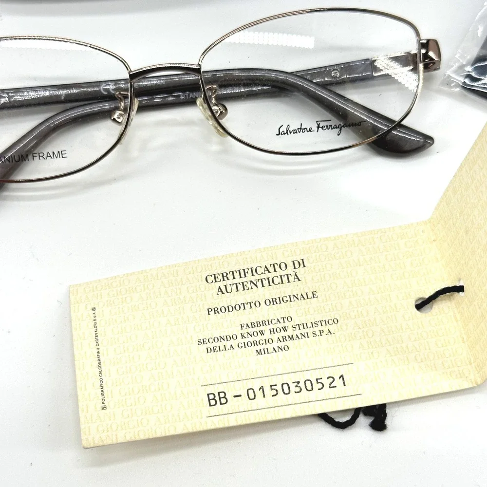 Salvatore‎ Ferragamo Eyeglasses Women 52-16-135 Brown FE2521A Titanium Japan NEW